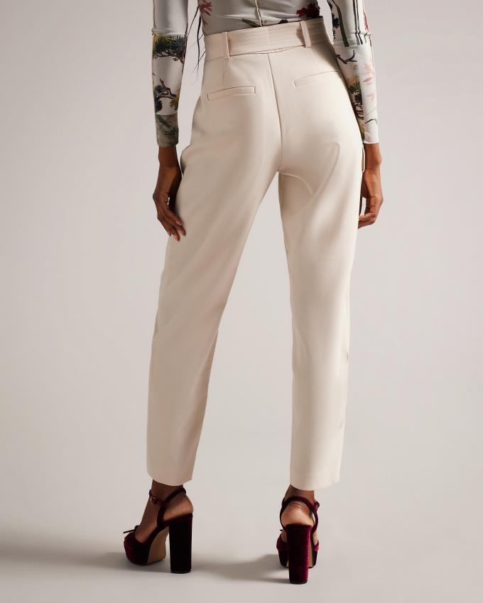 Pantalon Ted Baker High Waist Tapered Cargo With Belt Beige Femme | WMC-63081969